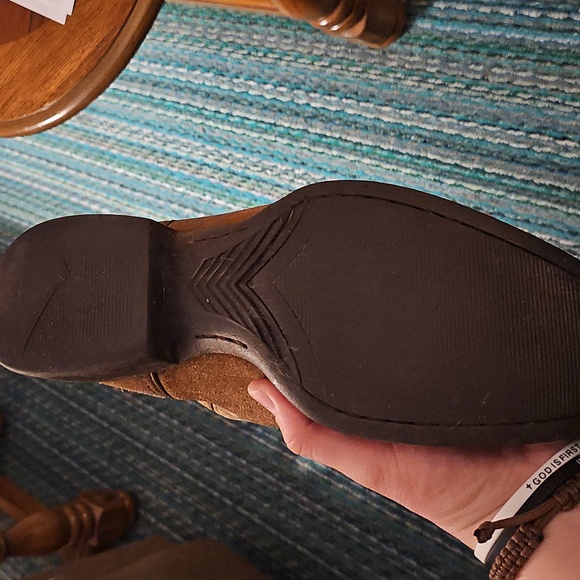 Ariat Men's Sport Patriot Western Boots - Antique Mocha Suede - Square Toe - Picture 6 of 11